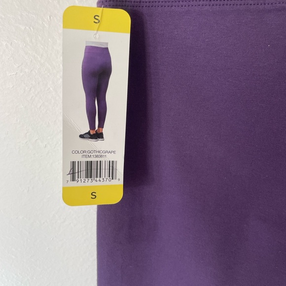 Fila Women's Cotton Blend High Waisted 7/8 Leggings Gothicgrape Size Small / Z8 - Picture 4 of 9